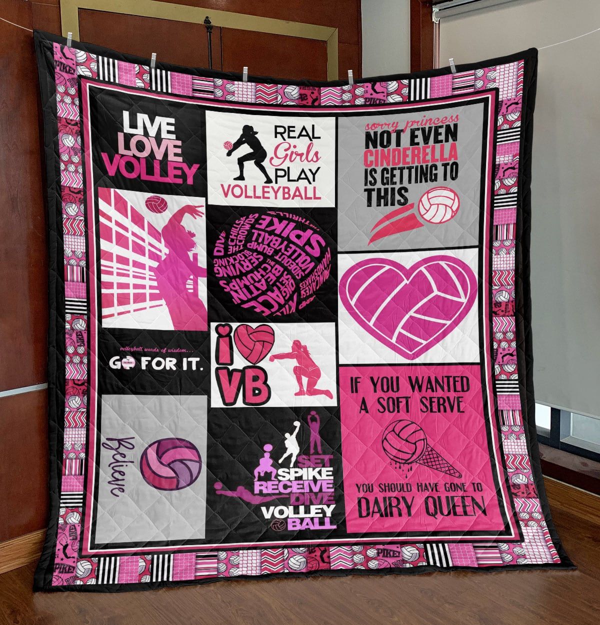 Volleyball Live Love Volley Quilt Blanket DHC020120480TD