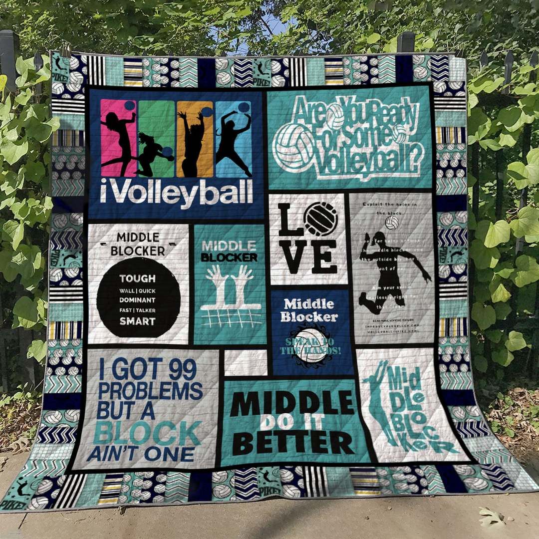 Volleyball Middle Block HN070619 Quilt Blanket