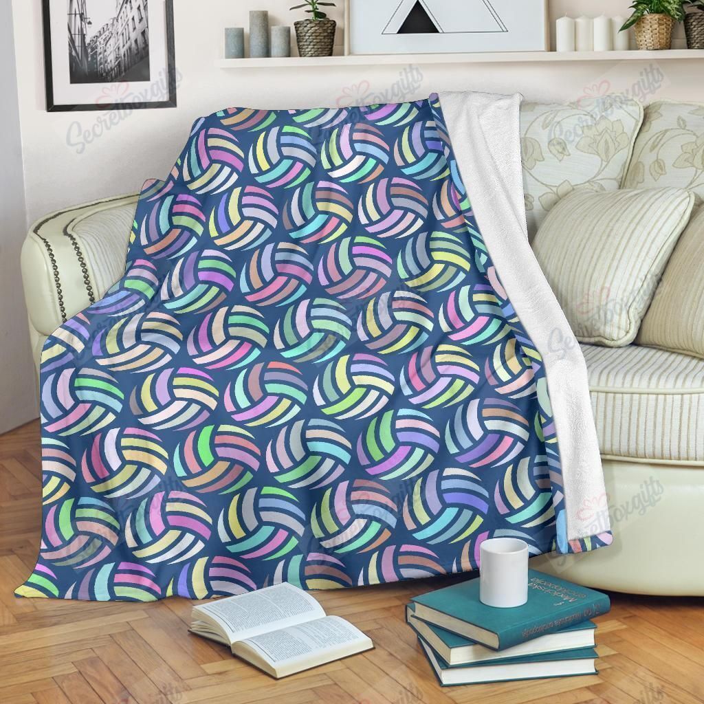 Volleyball Pattern Fleece Blanket