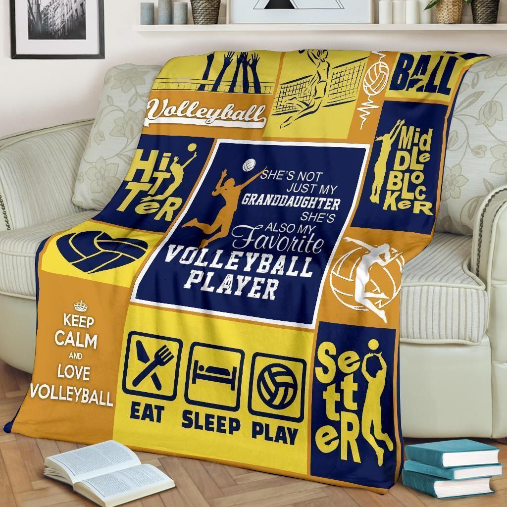 Volleyball Player Sherpa Fleece Blanket
