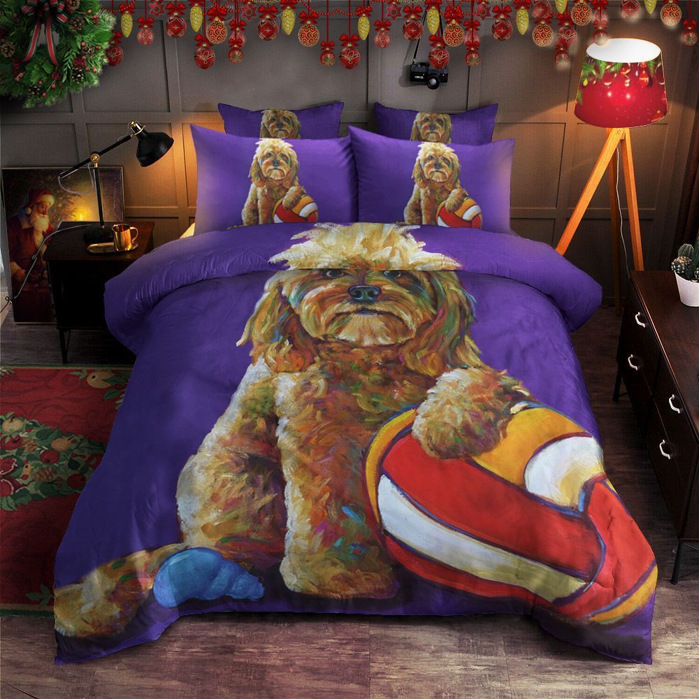 Volleyball Poodle Bedding Set