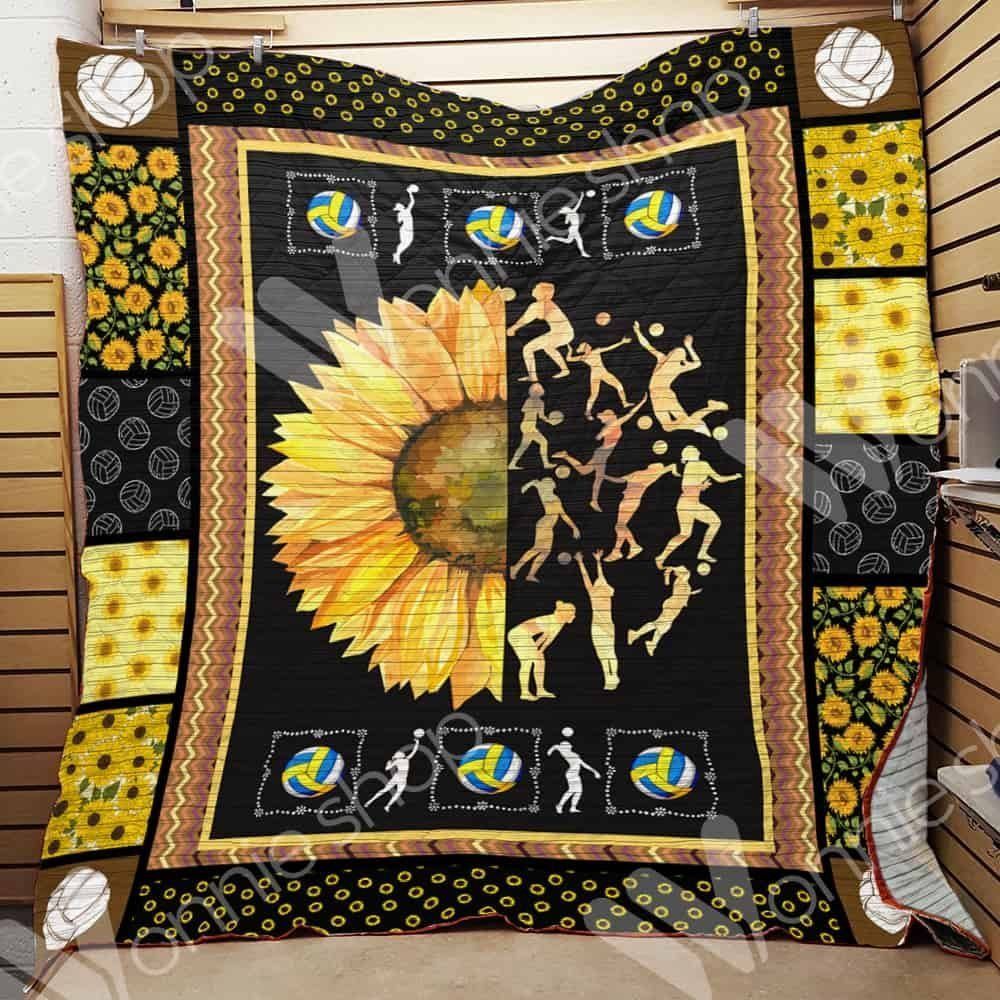 Volleyball Sunflower CL15100419MDQ Quilt Blanket