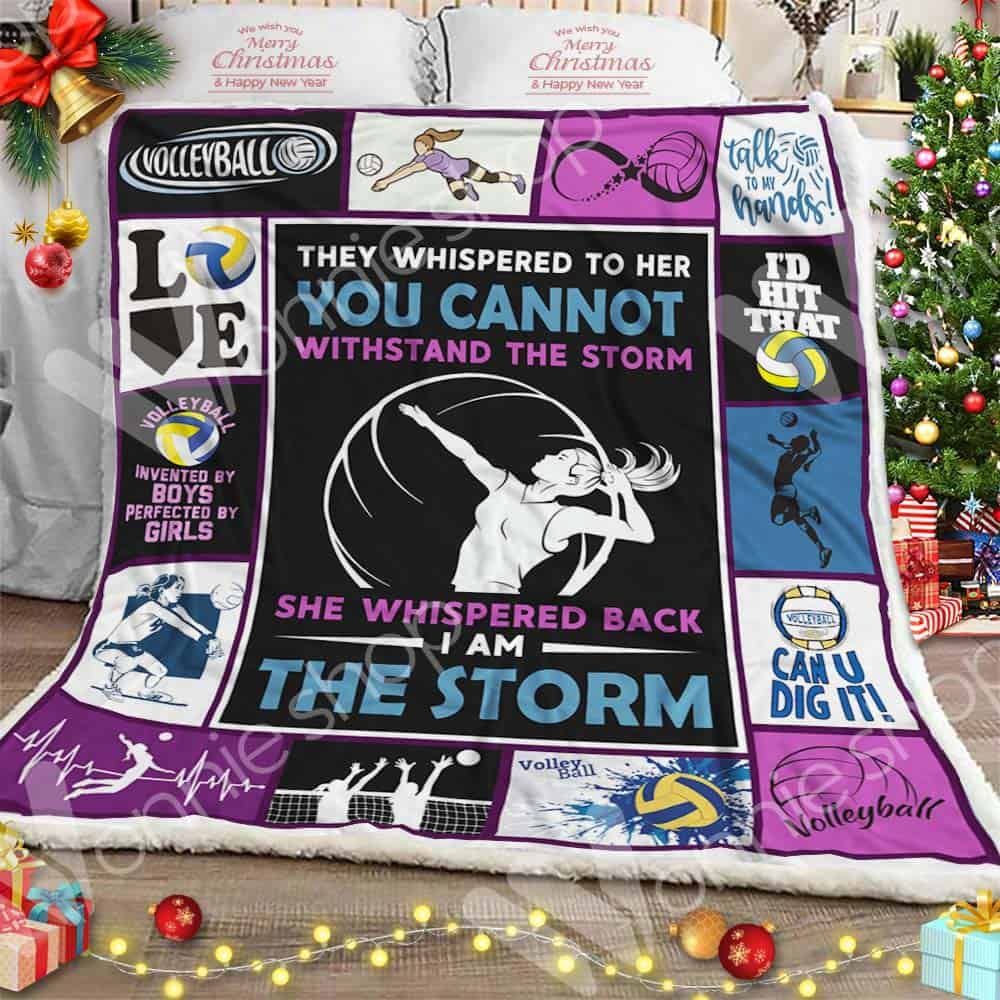 Volleyball Talk To My Hands Sherpa Fleece Blanket