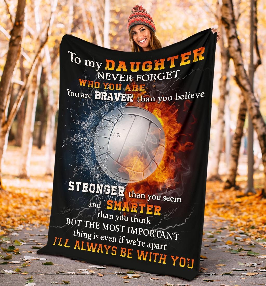 Volleyball To My Daughter Sherpa Fleece Blanket