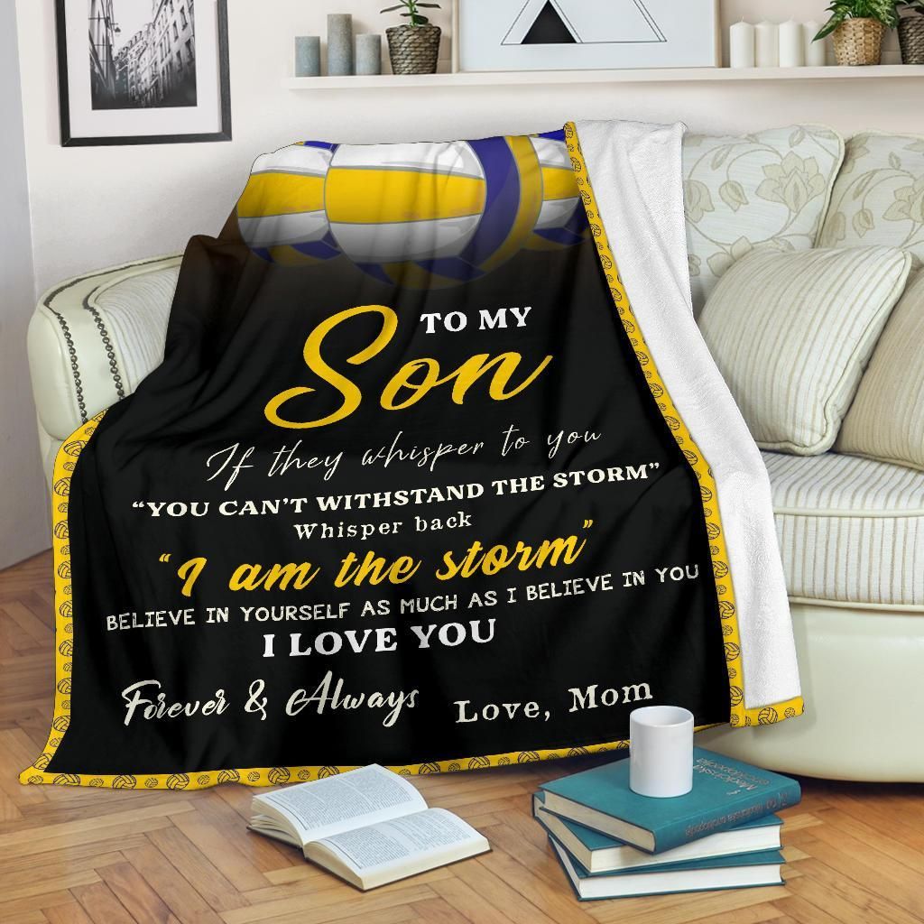 Volleyball To My Son The Storm Sherpa Fleece Blanket