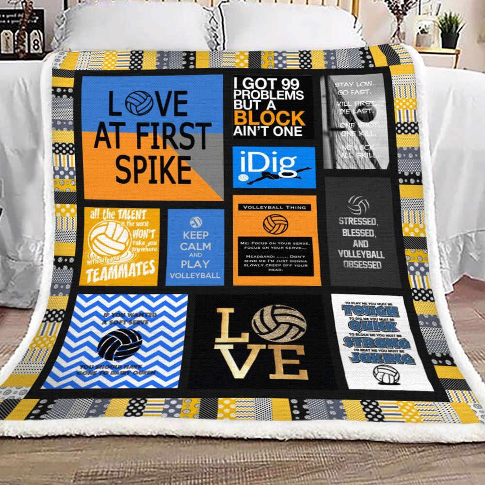 Volleyball Sherpa Fleece Blanket