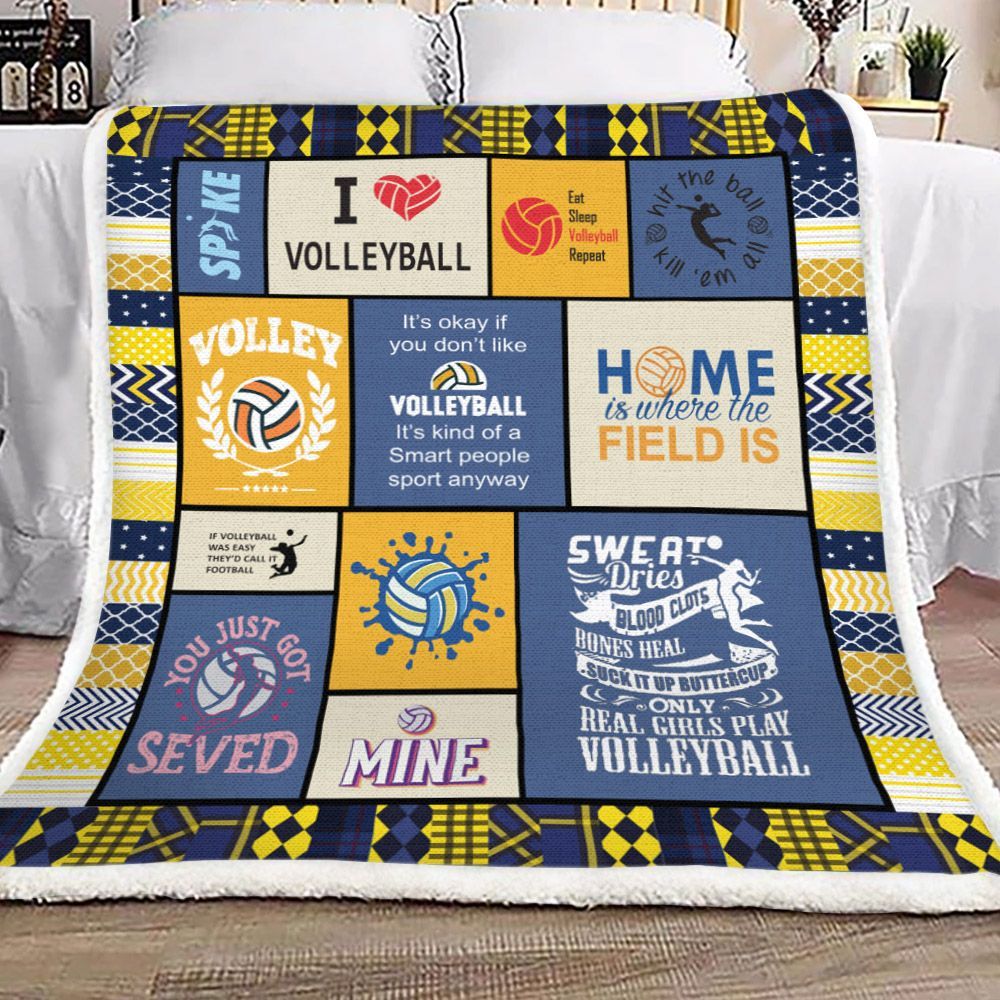 Volleyball Sherpa Fleece Blanket