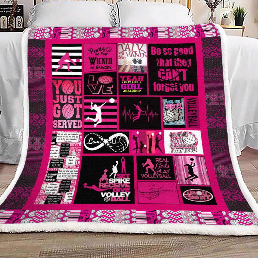 Volleyball Sherpa Fleece Blanket