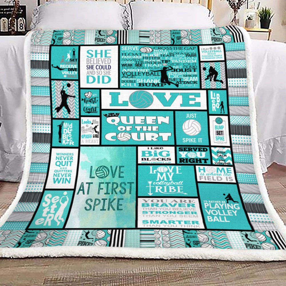Volleyball Sherpa Fleece Blanket