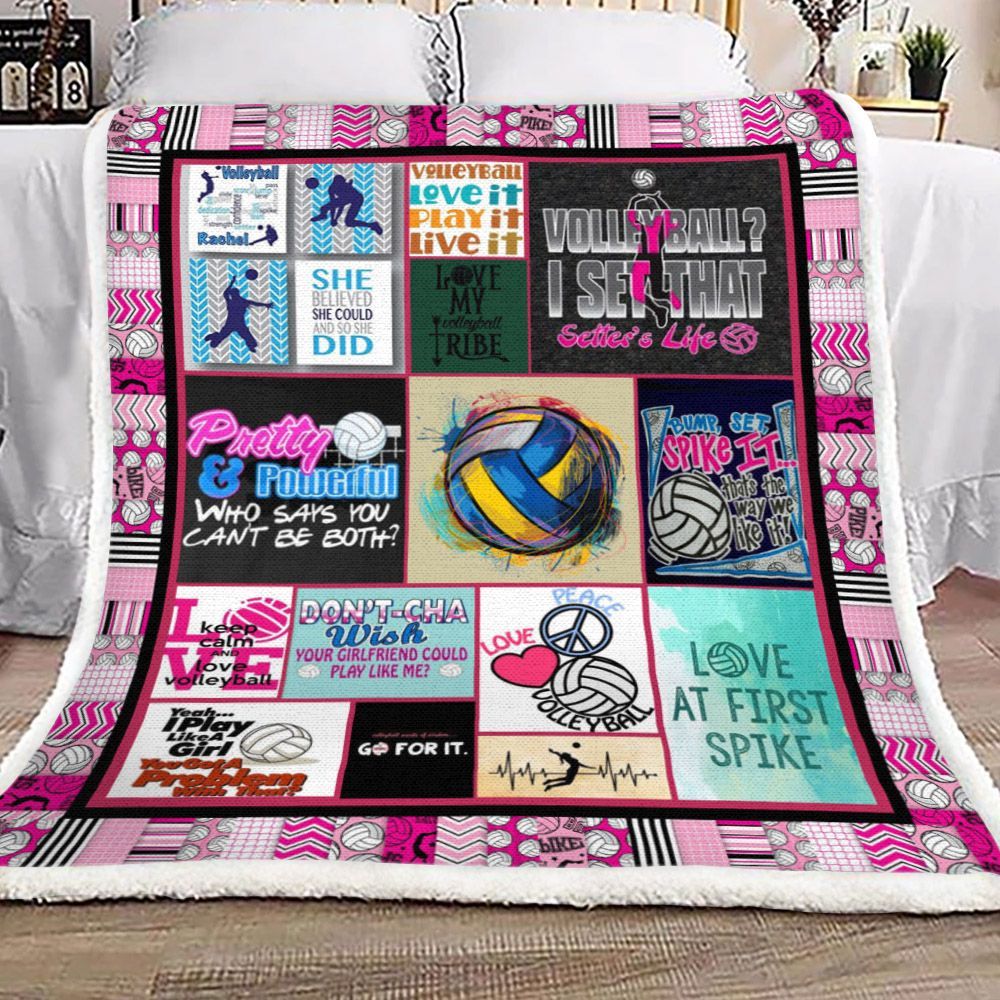 Volleyball Sherpa Fleece Blanket