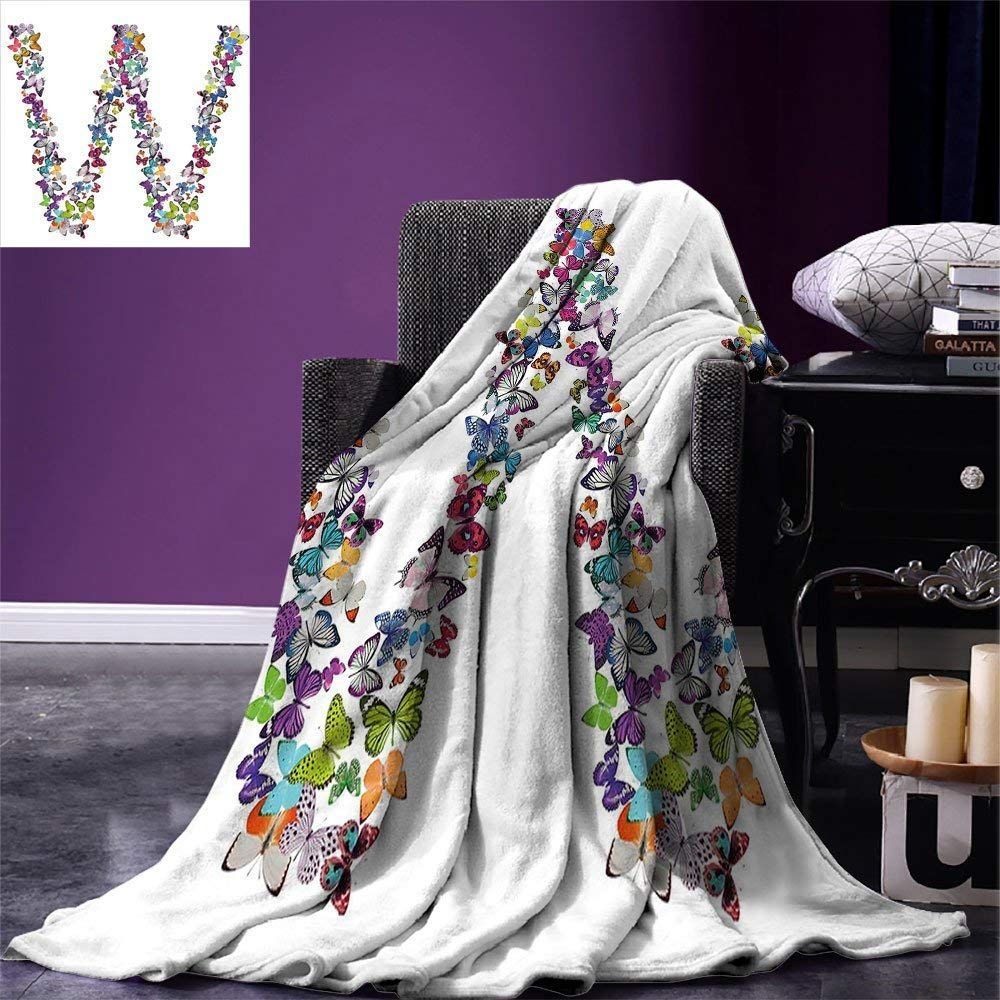 W Butterfly Sherpa Fleece Blanket