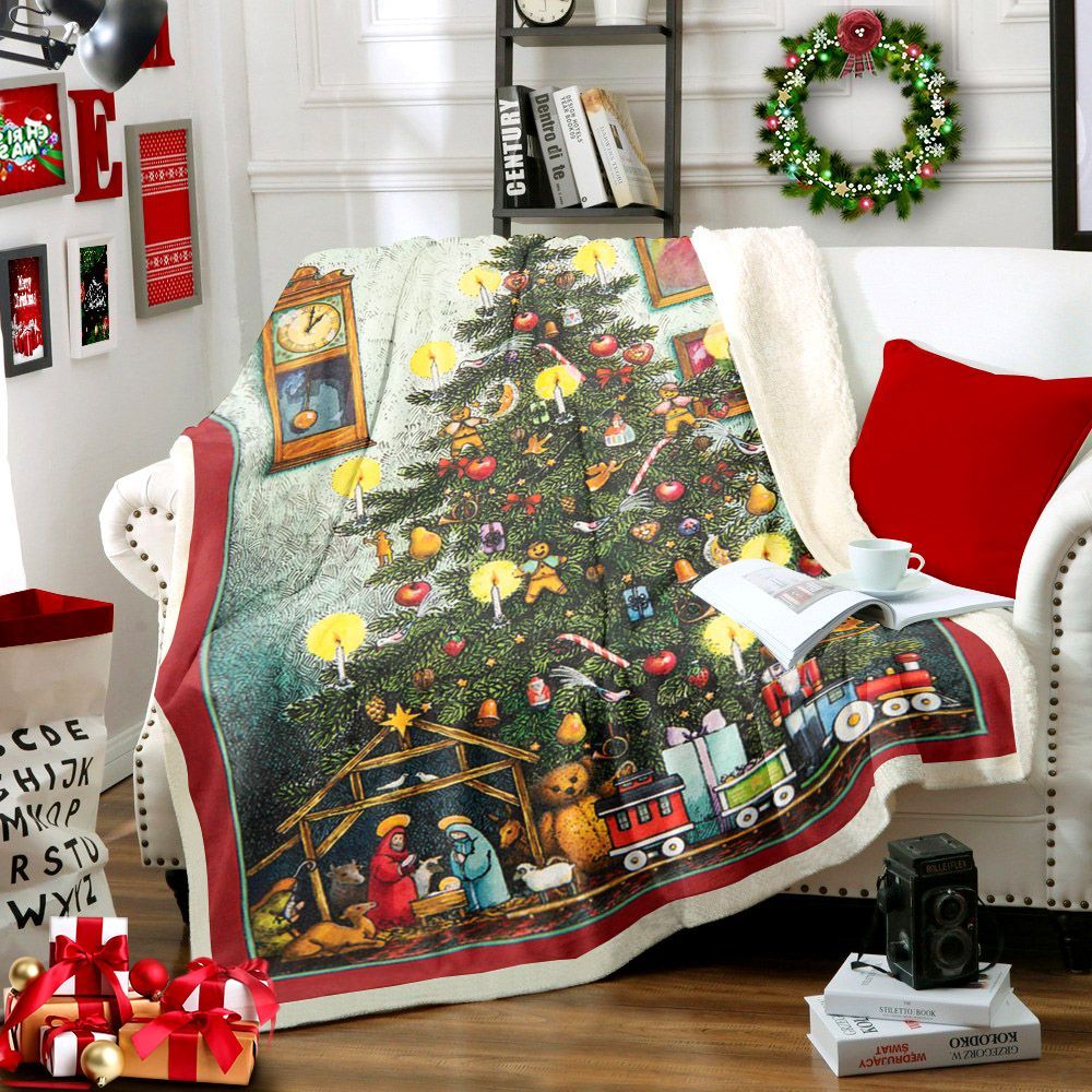 Waiting For Christmas Morning Sherpa Fleece Blanket