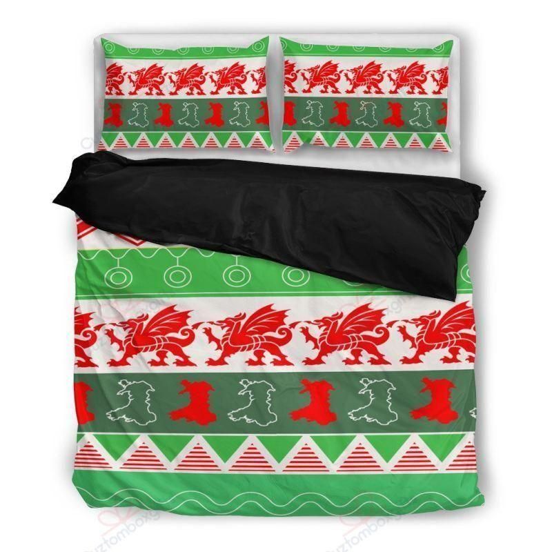 Wales Symbol Pattern Printed Bedding Set