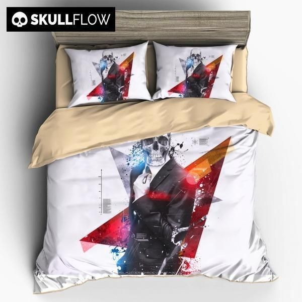 Walking Dead Suit Skull Bedding Set
