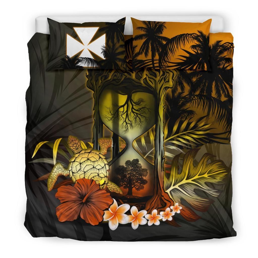 Wallis And Futuna Hibiscus Tree Of Life Hourglass Bedding Set