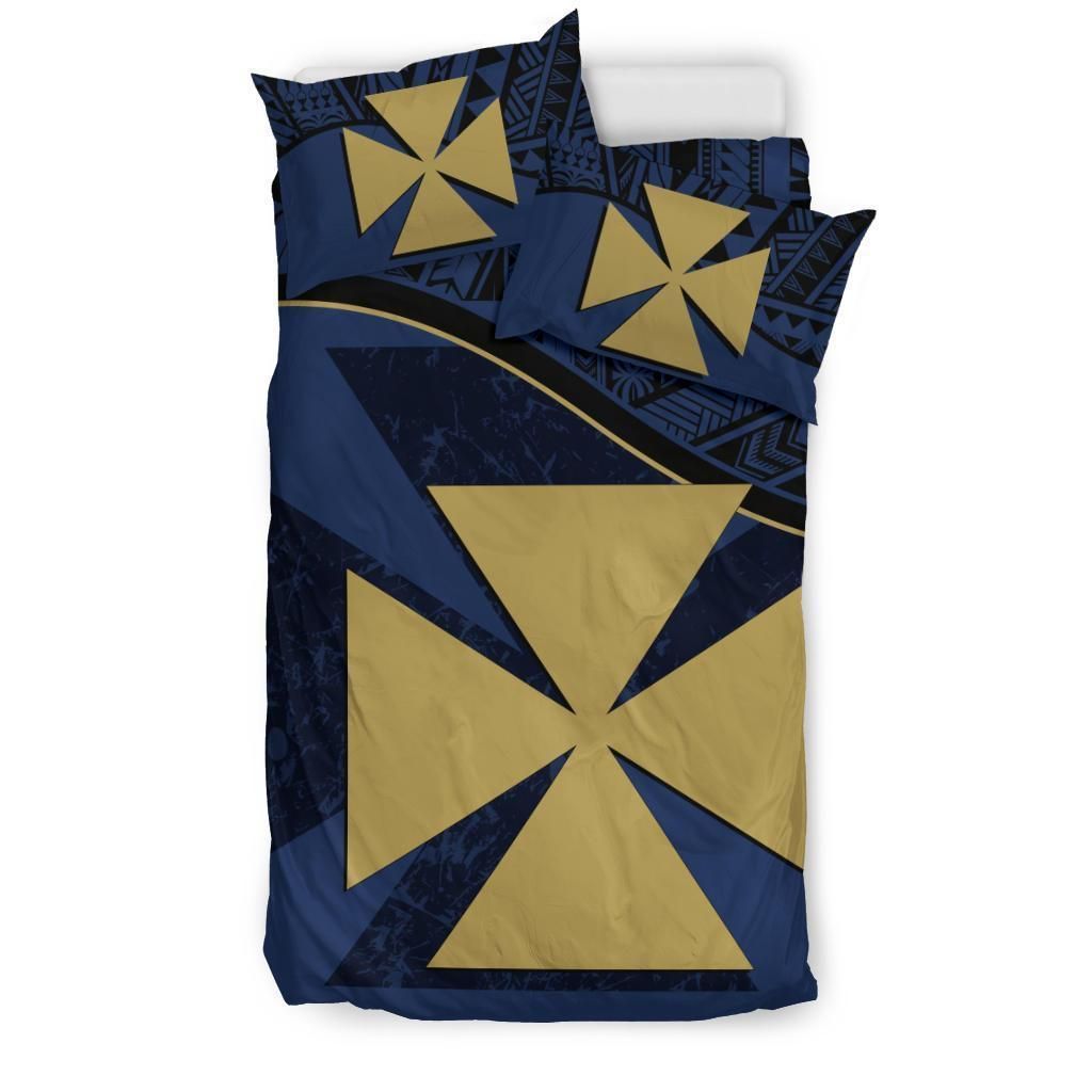 Wallis And Futuna Yellow And Blue Bedding Set