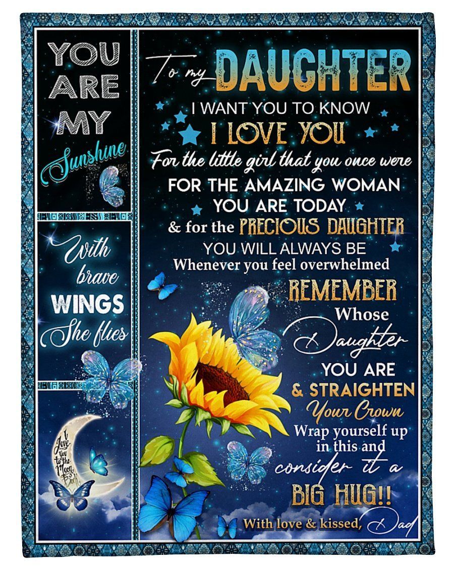 Want You To Know I Love You To Daughter Fleece Blanket Fleece Blanket