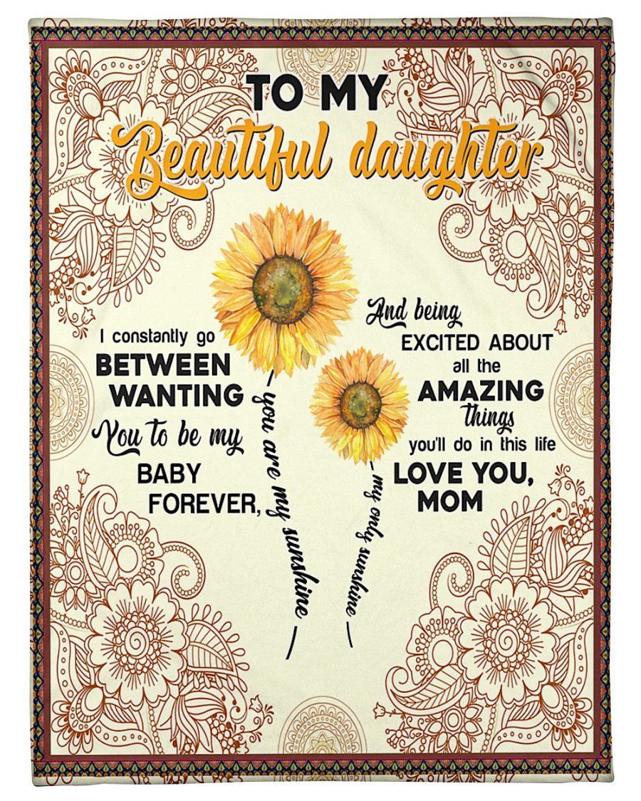 Wanting You To Be My Baby Forever Lovely Message Gifts For Daughters Fleece Blanket