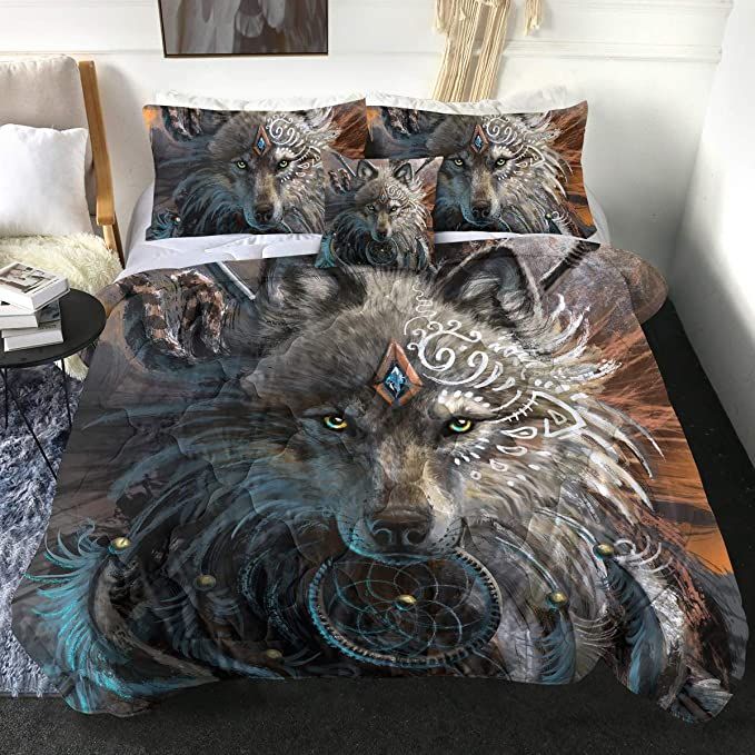 Warchief Wolf Dreamcatcher Bedding Set