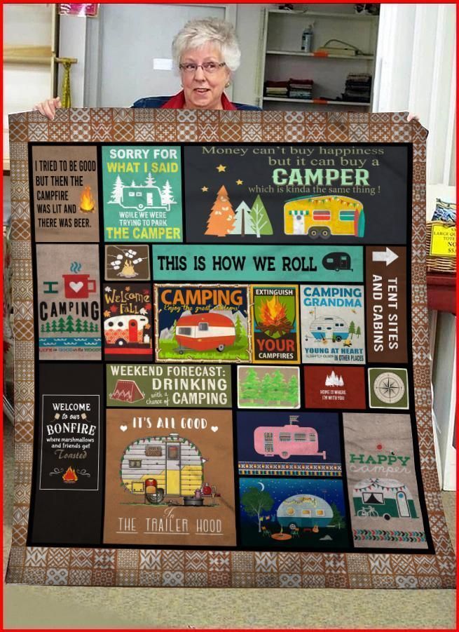 Warm Camping Sherpa Fleece Blanket