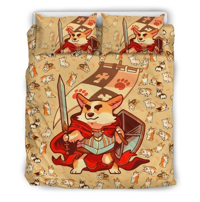Warrior Corgi Bedding Set