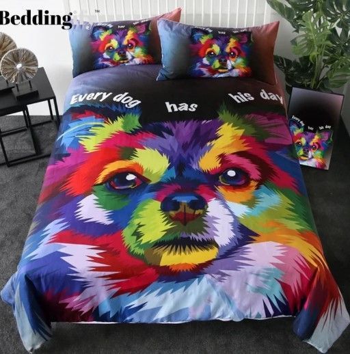 Watercolor Art Chihuahuadog Bedding Set
