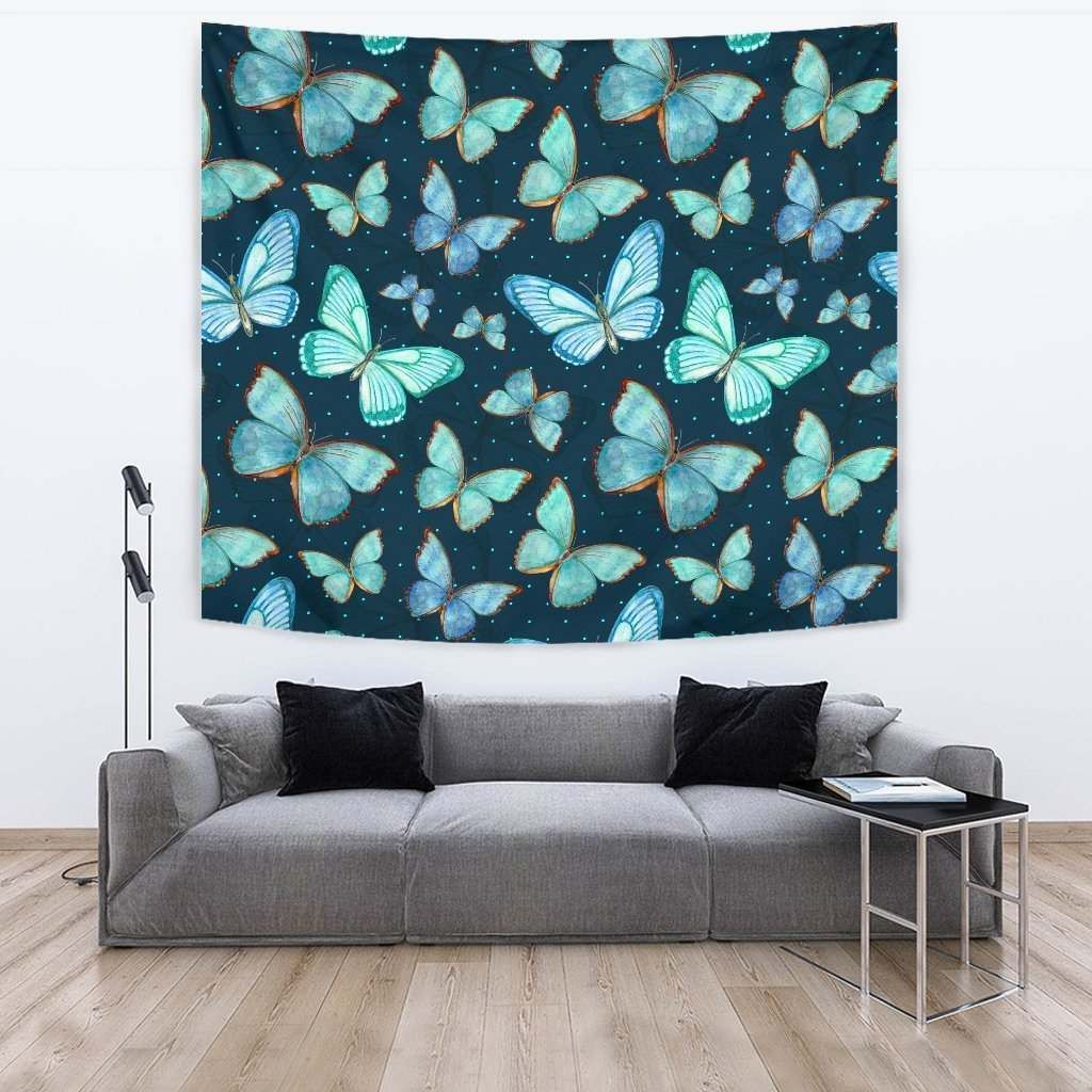 Watercolor Blue Butterfly CL17100140MDT Tapestry