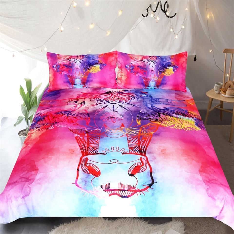 Watercolor Bull Bedding Set
