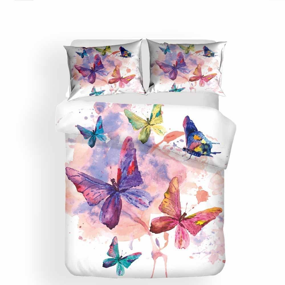 Watercolor Butterfly Bedding Set