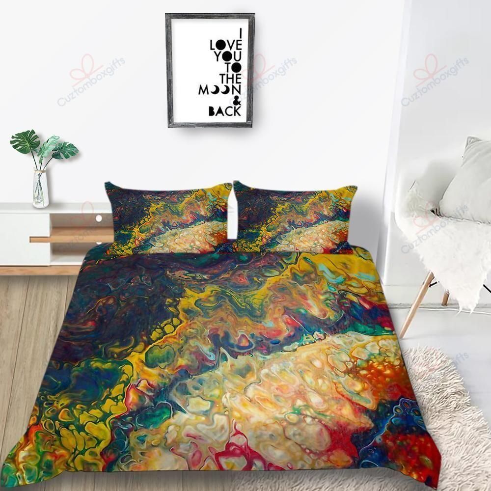 Watercolor Colorful Sea Printed Bedding Set