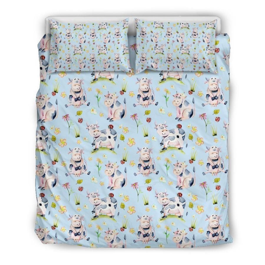 Watercolor Cow Bedding Set