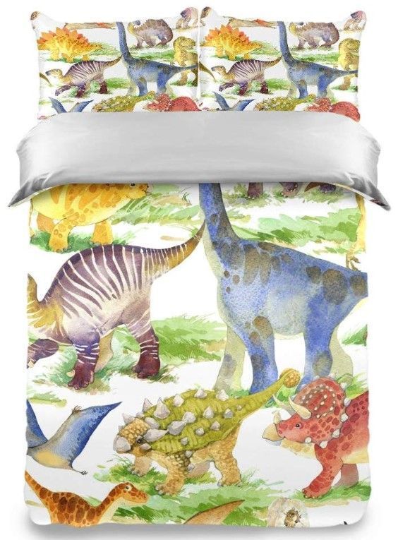 Watercolor Dinosaur Bedding Set