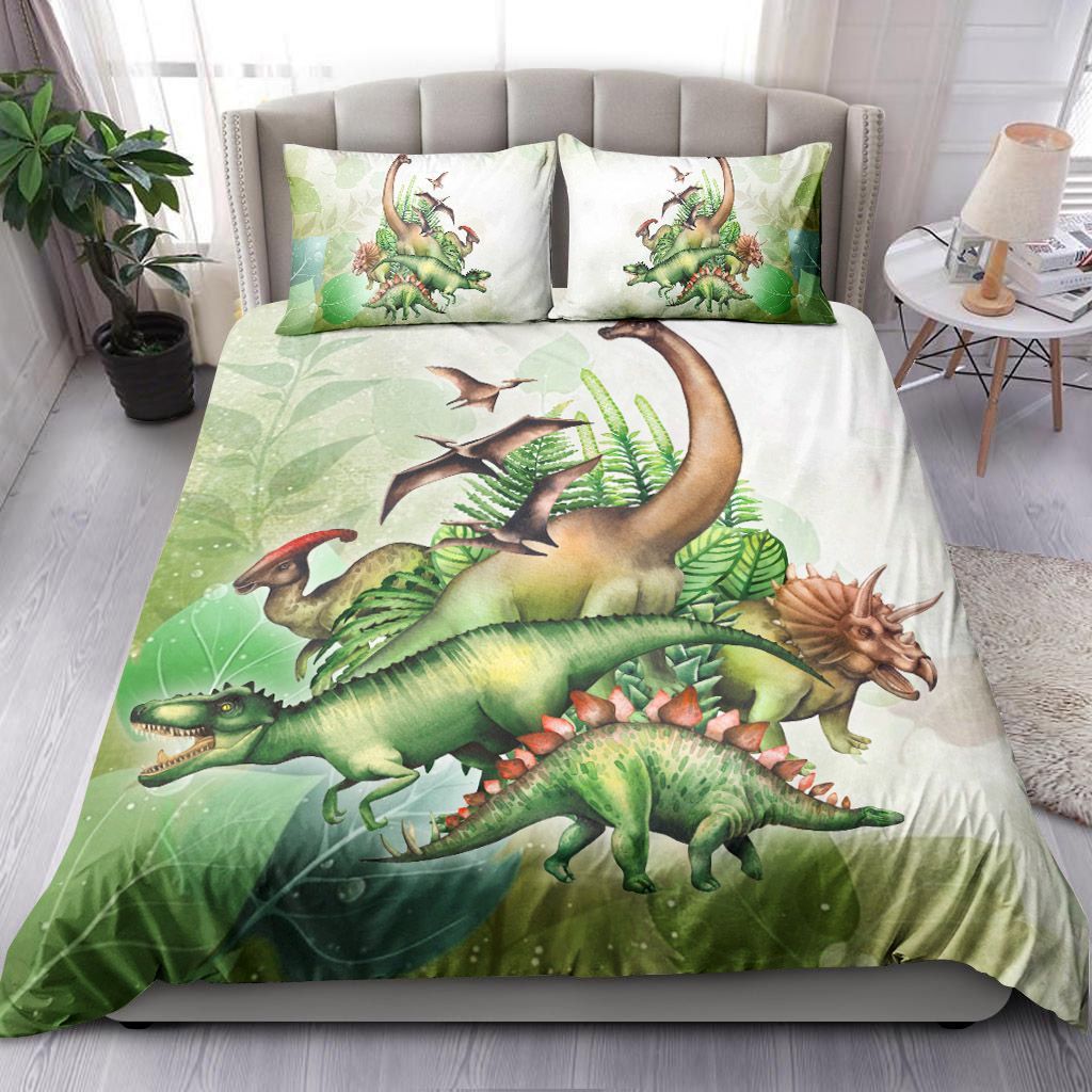 Watercolor Dinosaurs Bedding Set