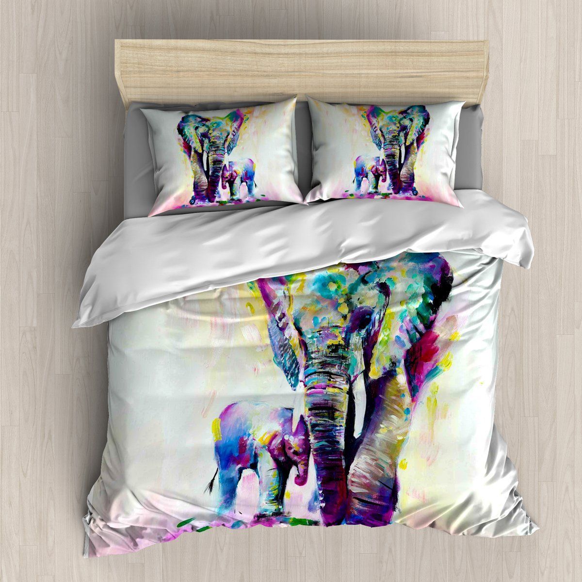 Watercolor Elephant Bedding Set