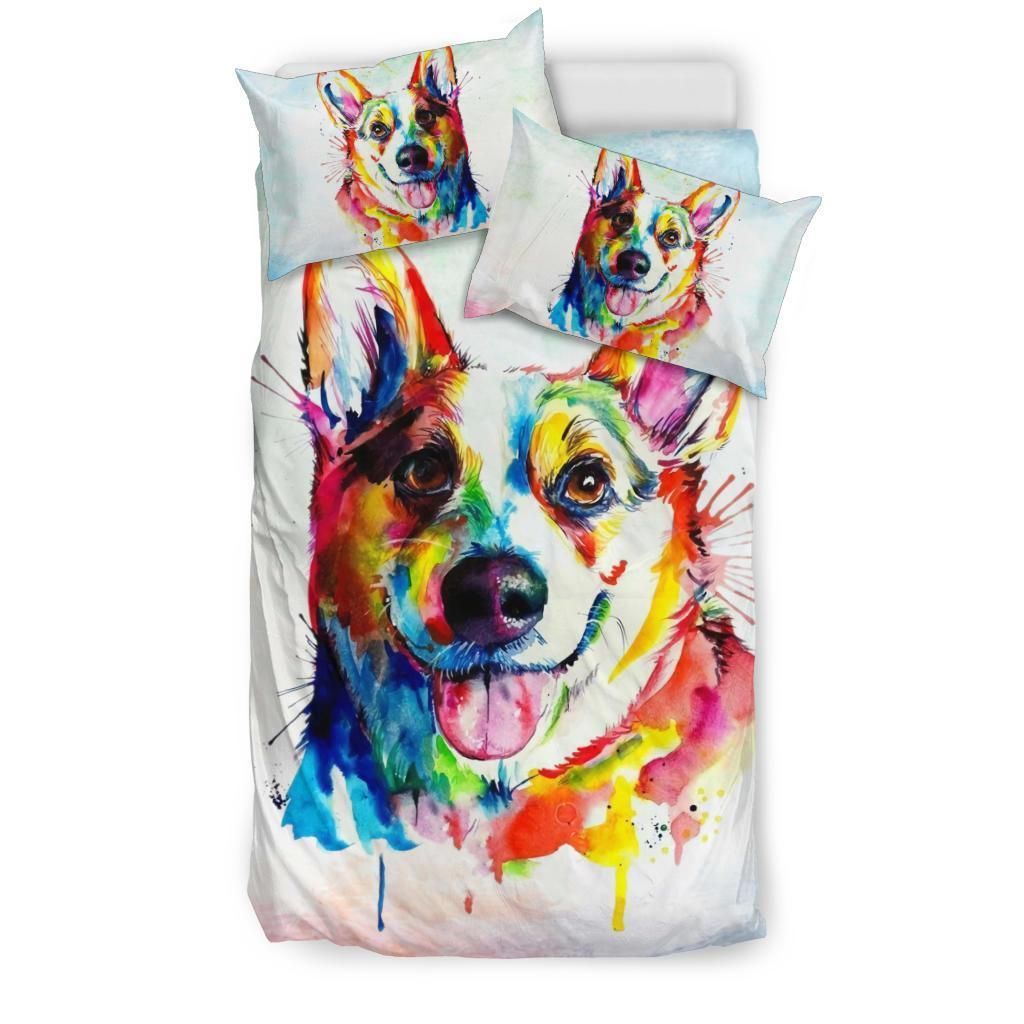 Watercolor German Shepherd Bedding Set