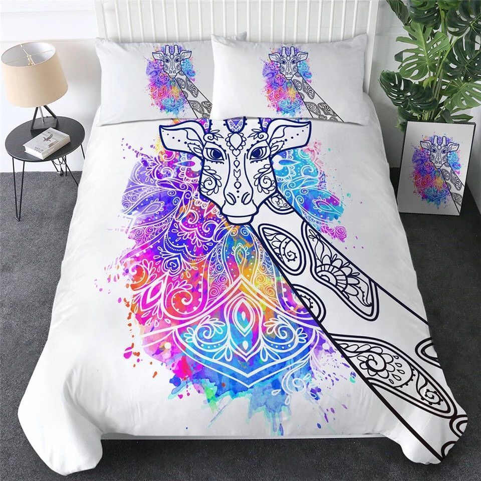 Watercolor Giraffe Bedding Set