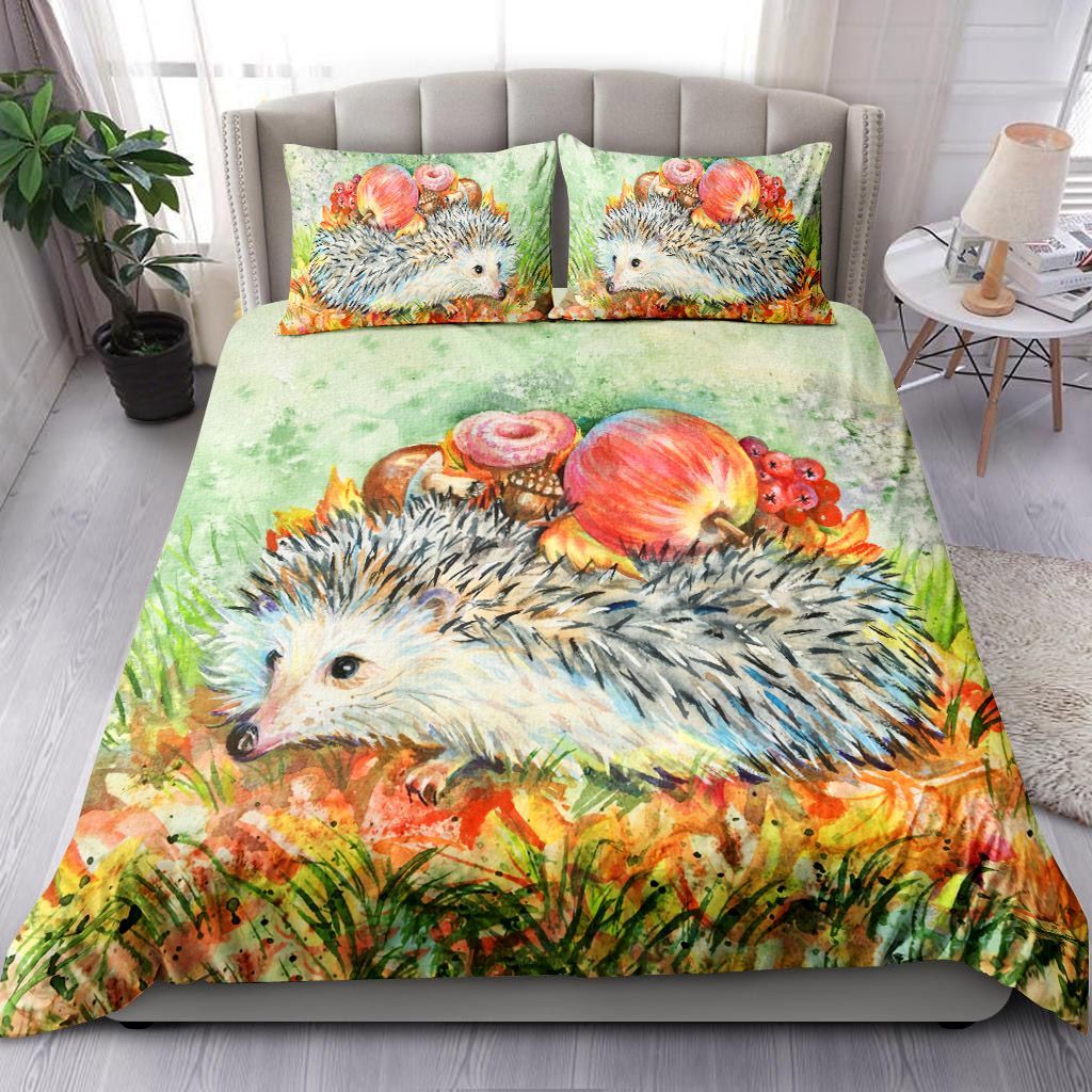 Watercolor Hedgehog Bedding Set