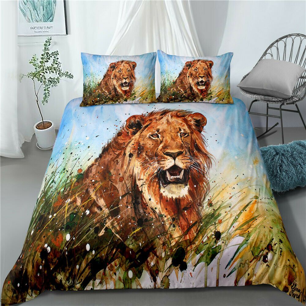 Watercolor Lion Bedding Set