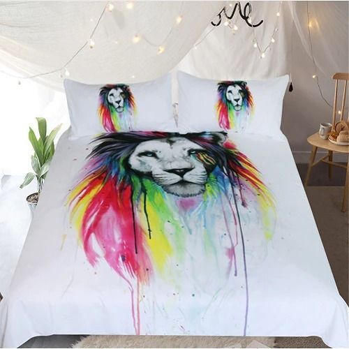 Watercolor Lion Bedding Set