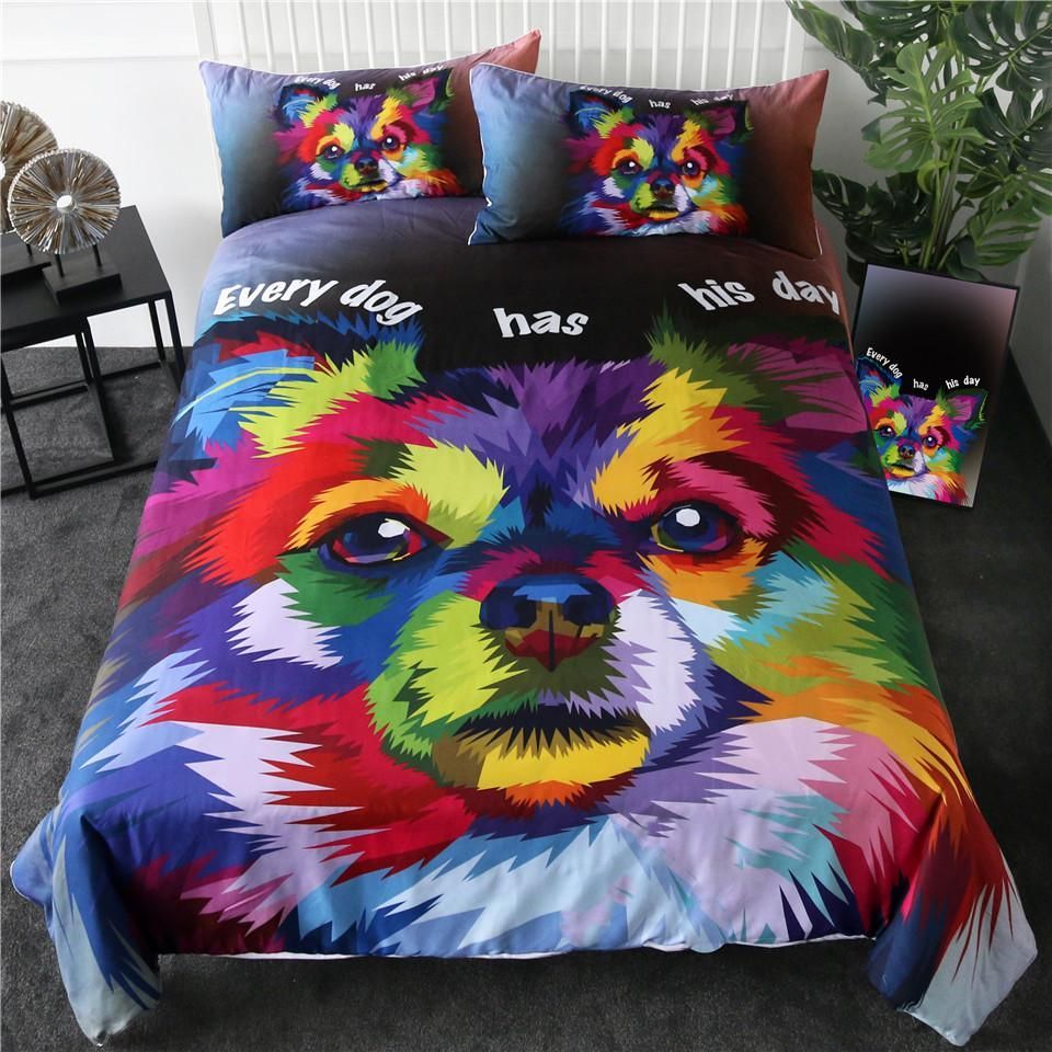 Watercolor Pet Dog Bedding Set