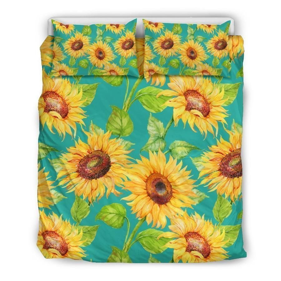 Watercolor Sunflower Bedding Set