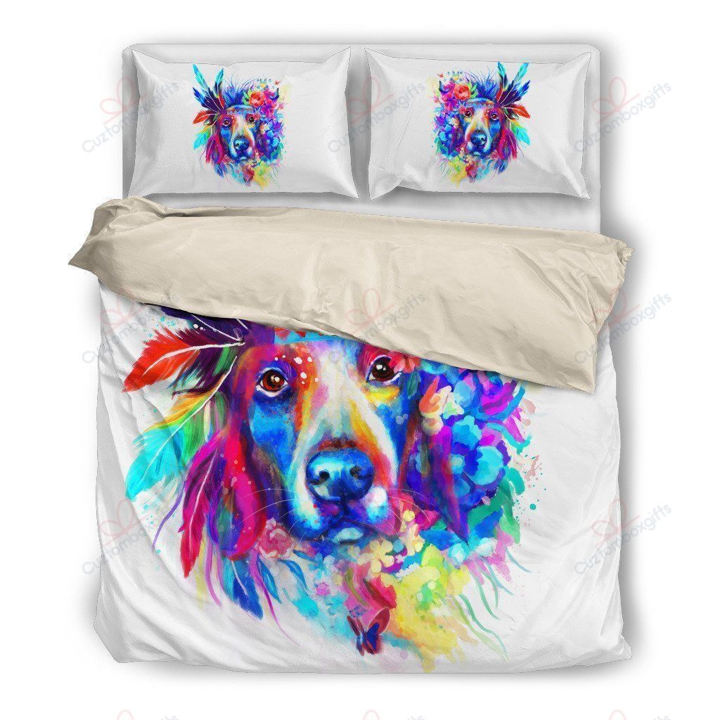 Watercolor Vizsla Painting Printed Bedding Set