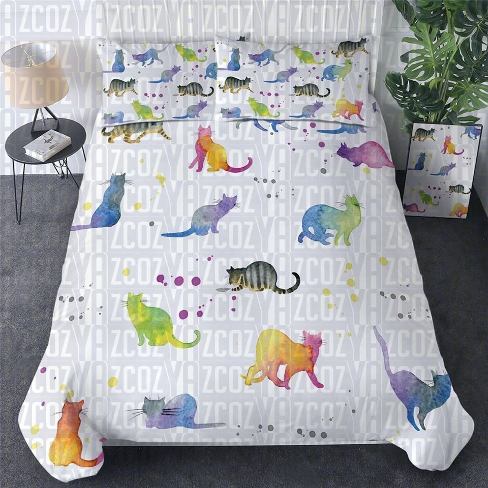 Watercolour Cats Bedding Set
