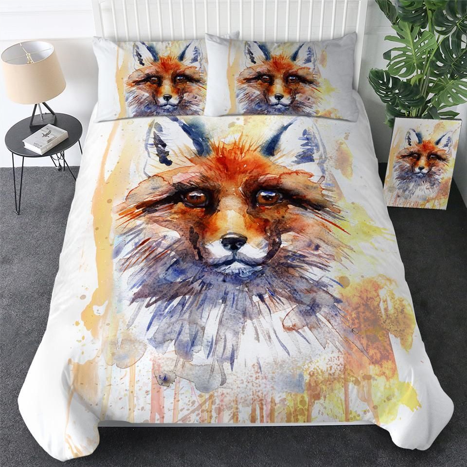 Watercolour Fox Bedding Set