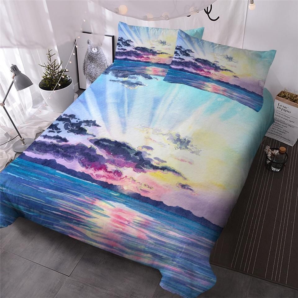 Watercolour Glorious Sunrise Bedding Set