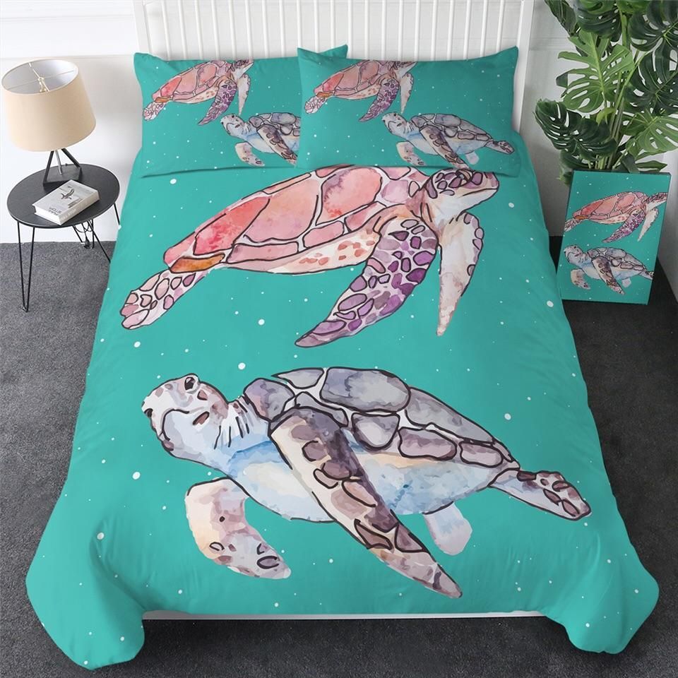 Watercolour Turtles Bedding Set
