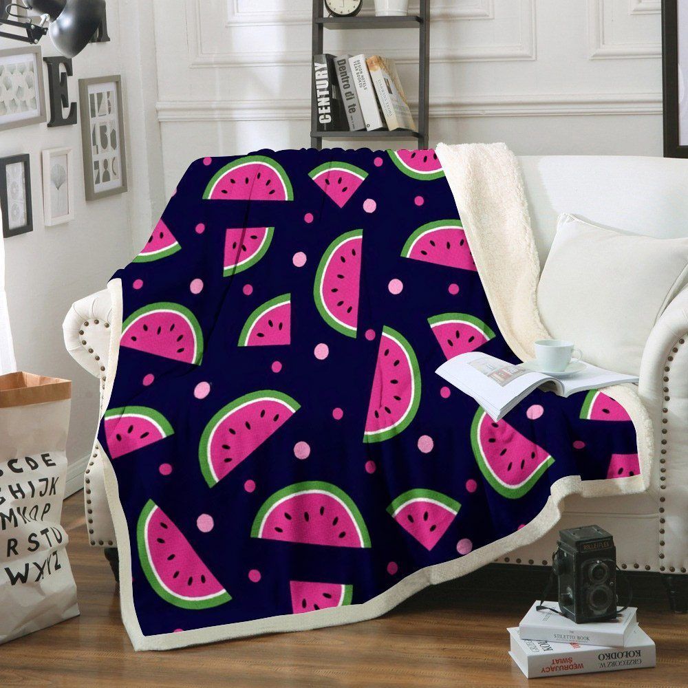 Watermelon Sherpa Fleece Blanket