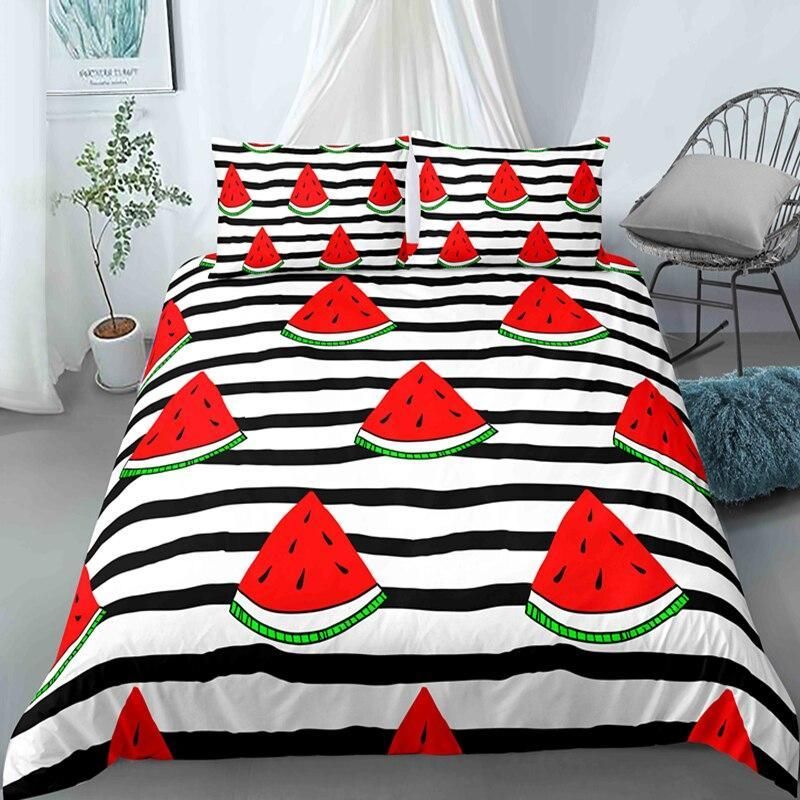 Watermelon Pattern Stripes Bedding Set