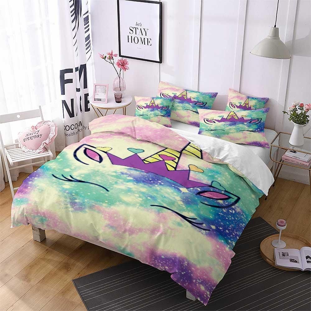 Watter Color Unicorn Pattern Printed Bedding Set