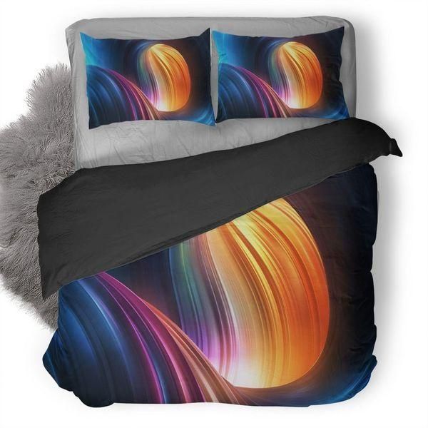 Wave Abstract Colorful Art Graphics Bedding Set